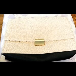 Women's Teddy Bear Clutch Off-White (Beige)